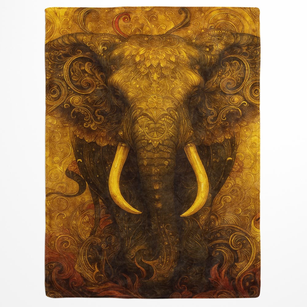 Plaid éléphant majestueux