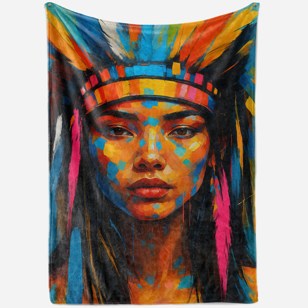 Plaid visage femme indienne