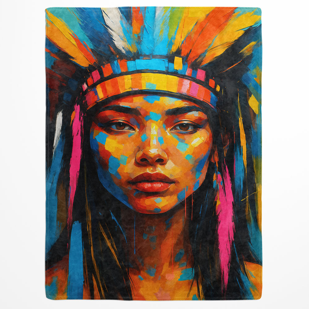 Plaid visage femme indienne