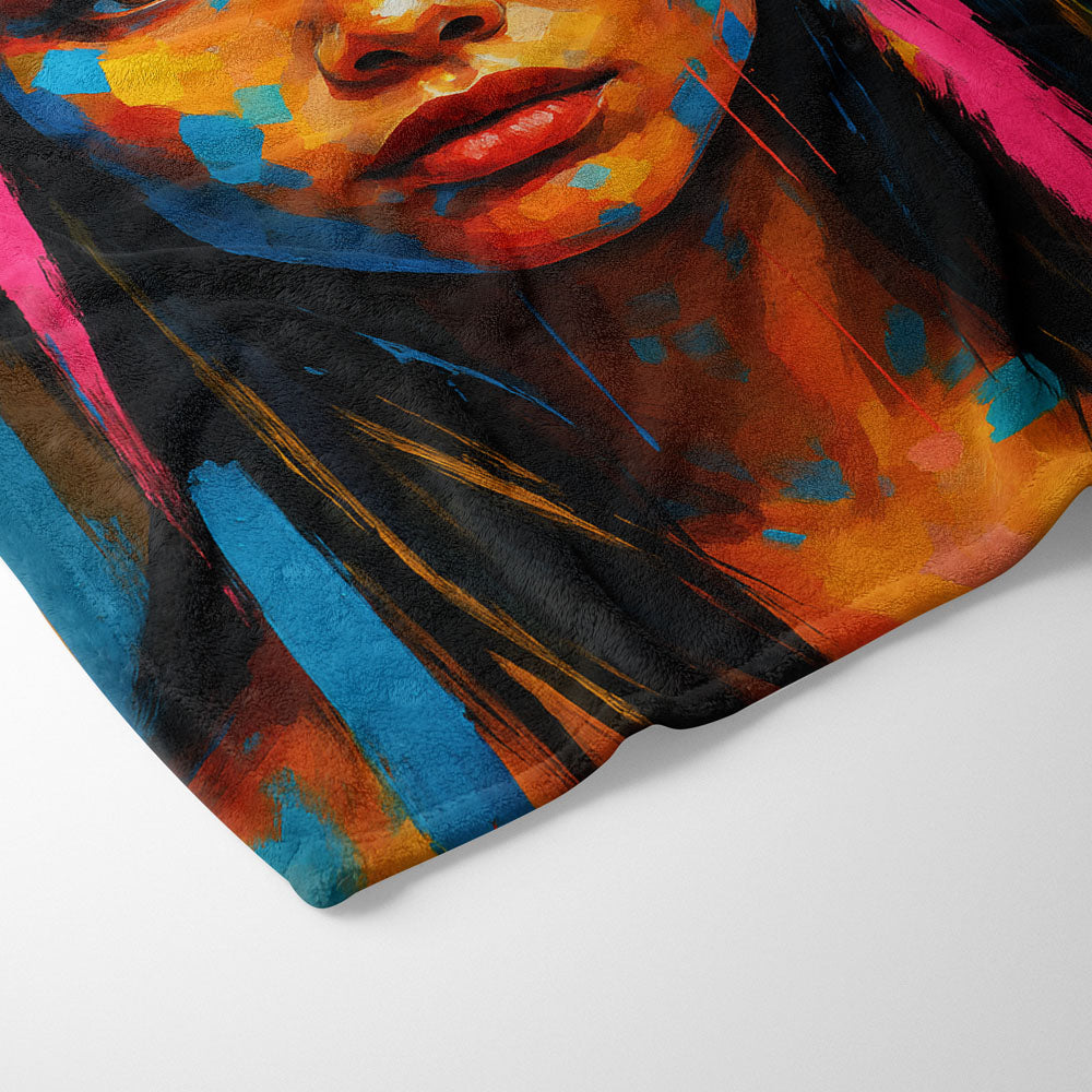 Plaid visage femme indienne