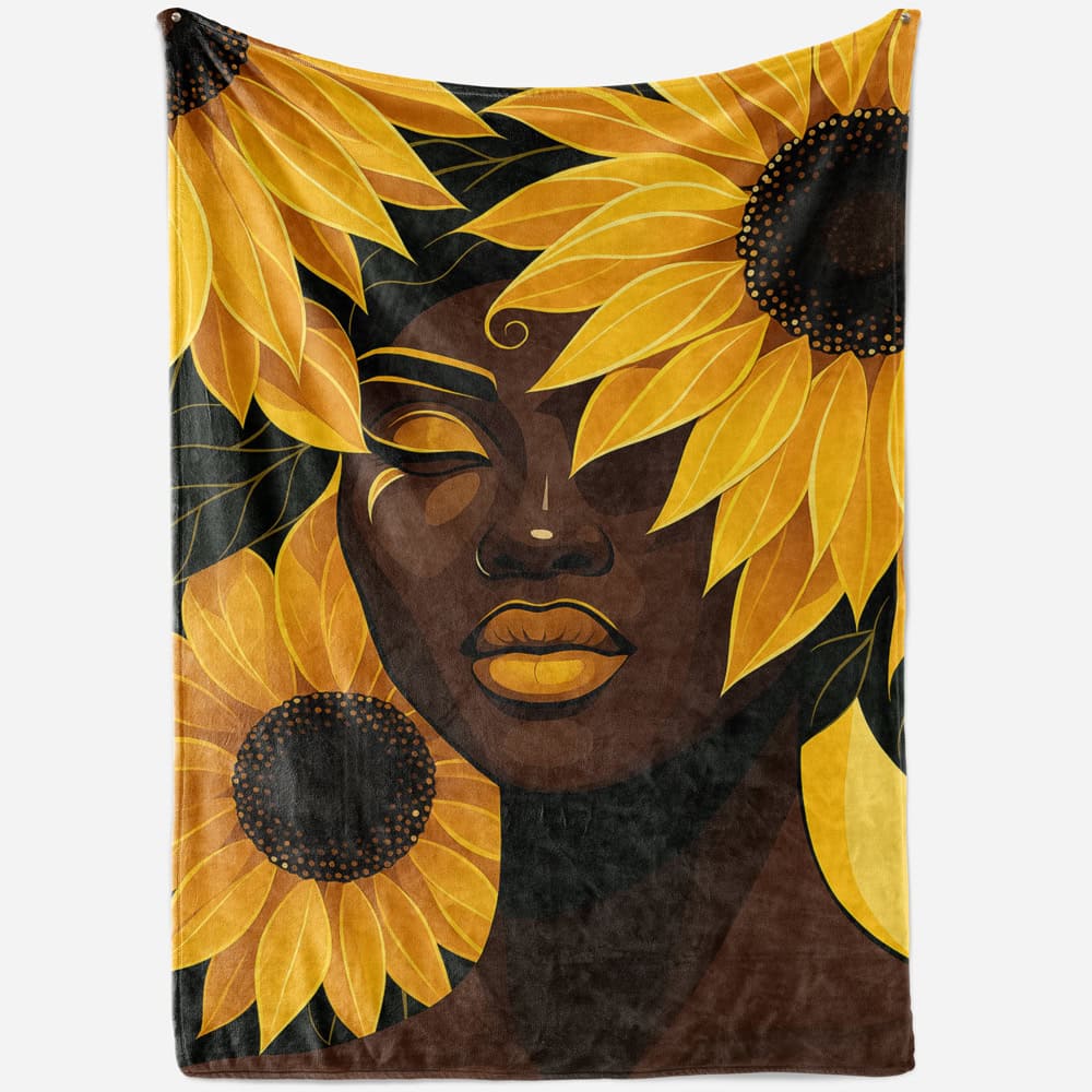Plaid femme fleur tournesol