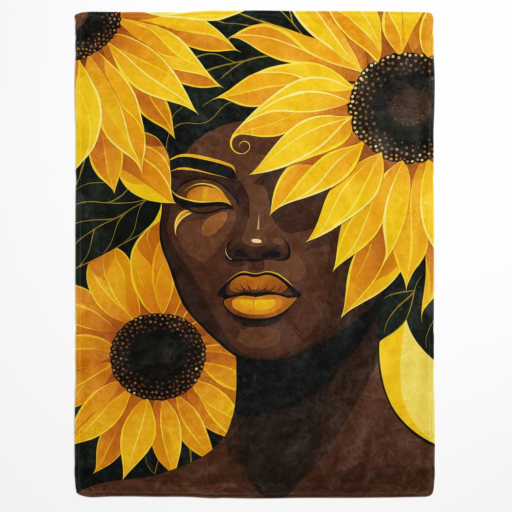 Plaid femme fleur tournesol