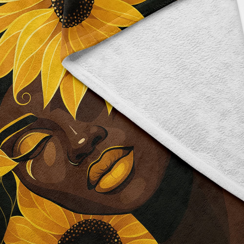 Plaid femme fleur tournesol