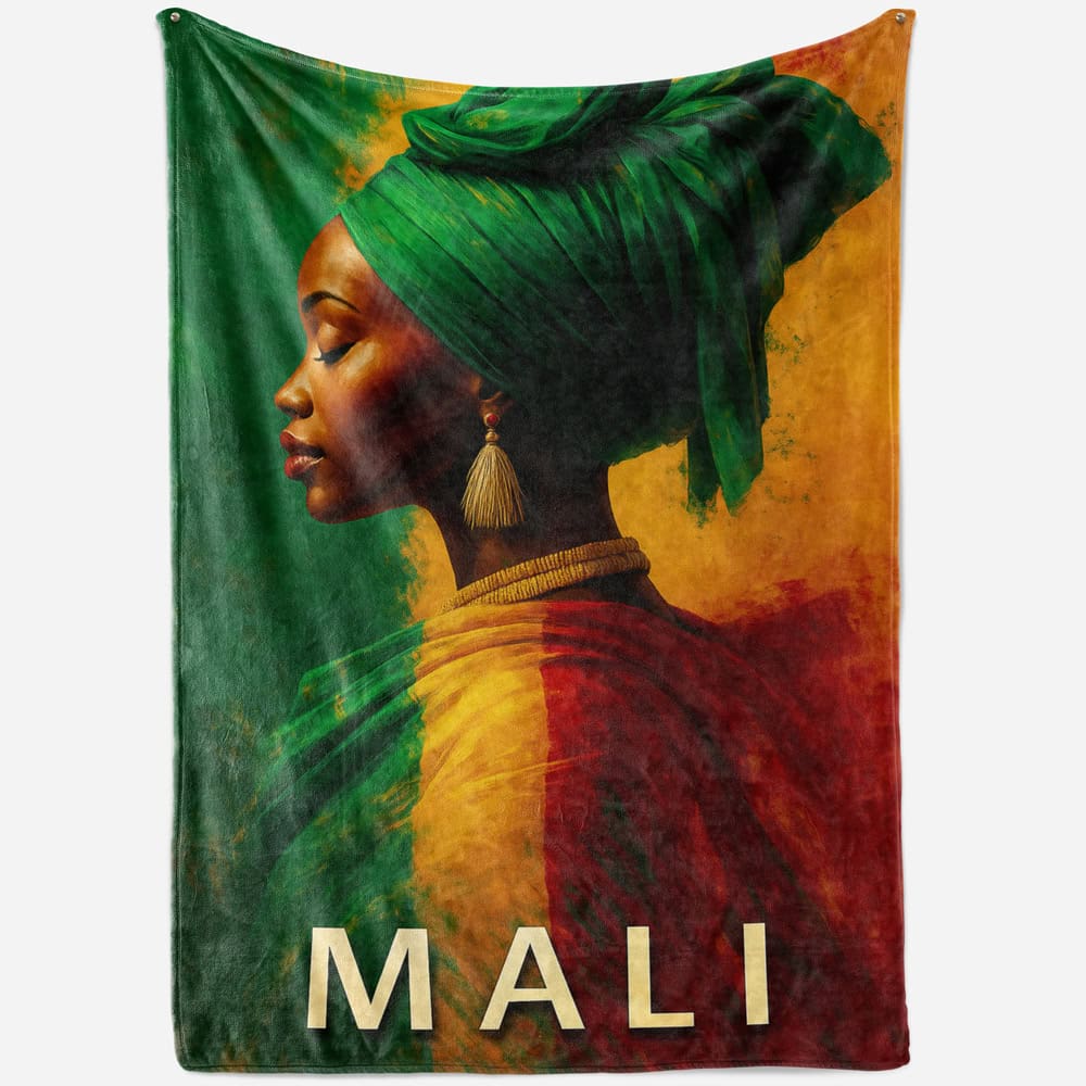Plaid drapeau Mali femme