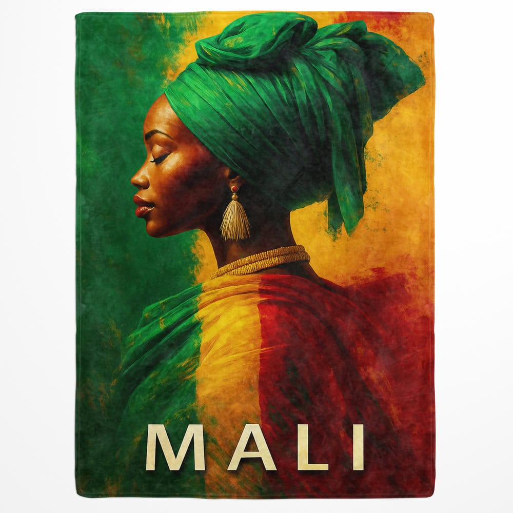 Plaid drapeau Mali femme