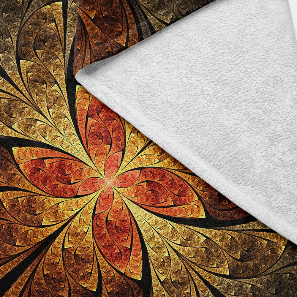 Plaid mandala oriental or et bronze
