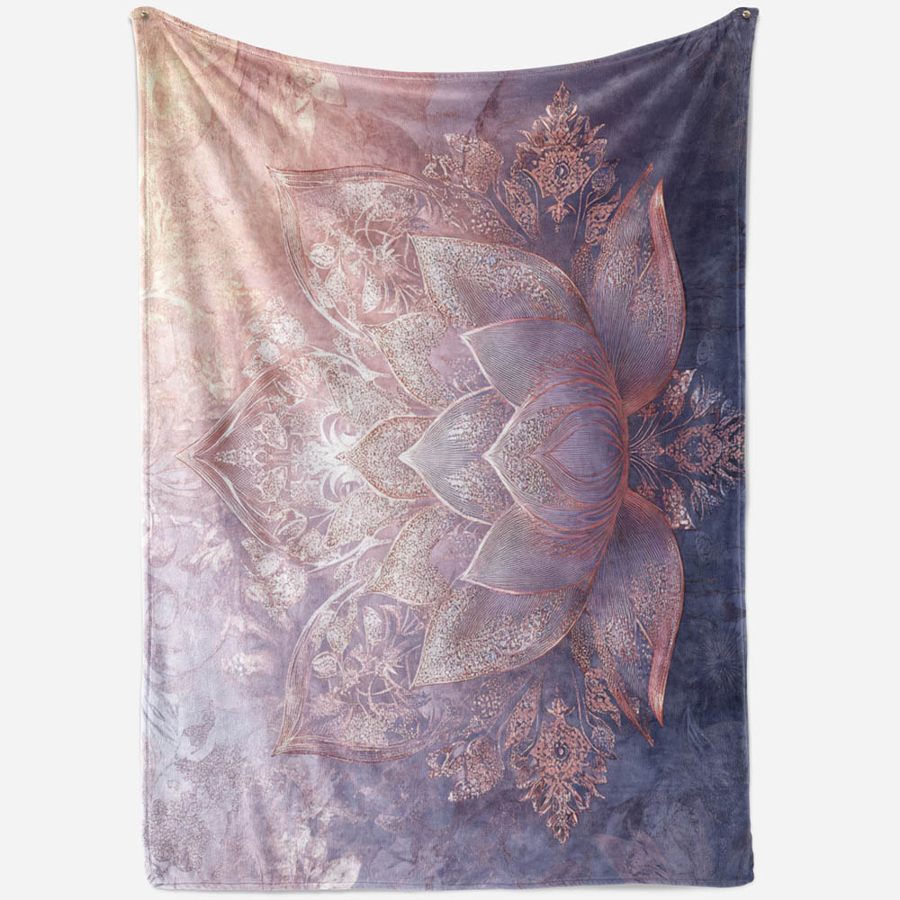 Plaid fleur de lotus zen