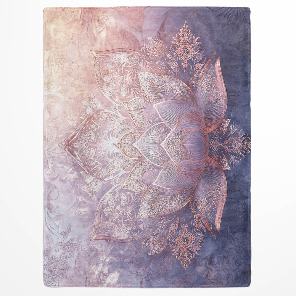 Plaid fleur de lotus zen