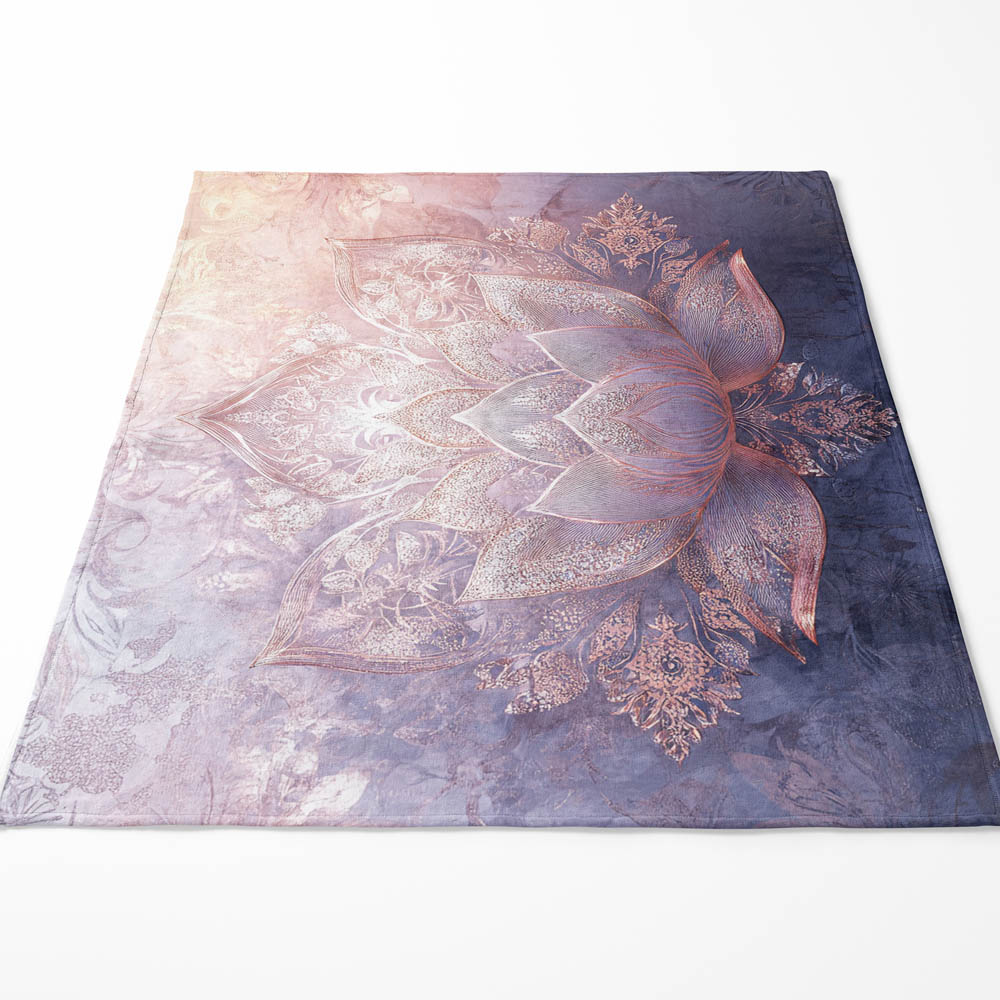 Plaid fleur de lotus zen