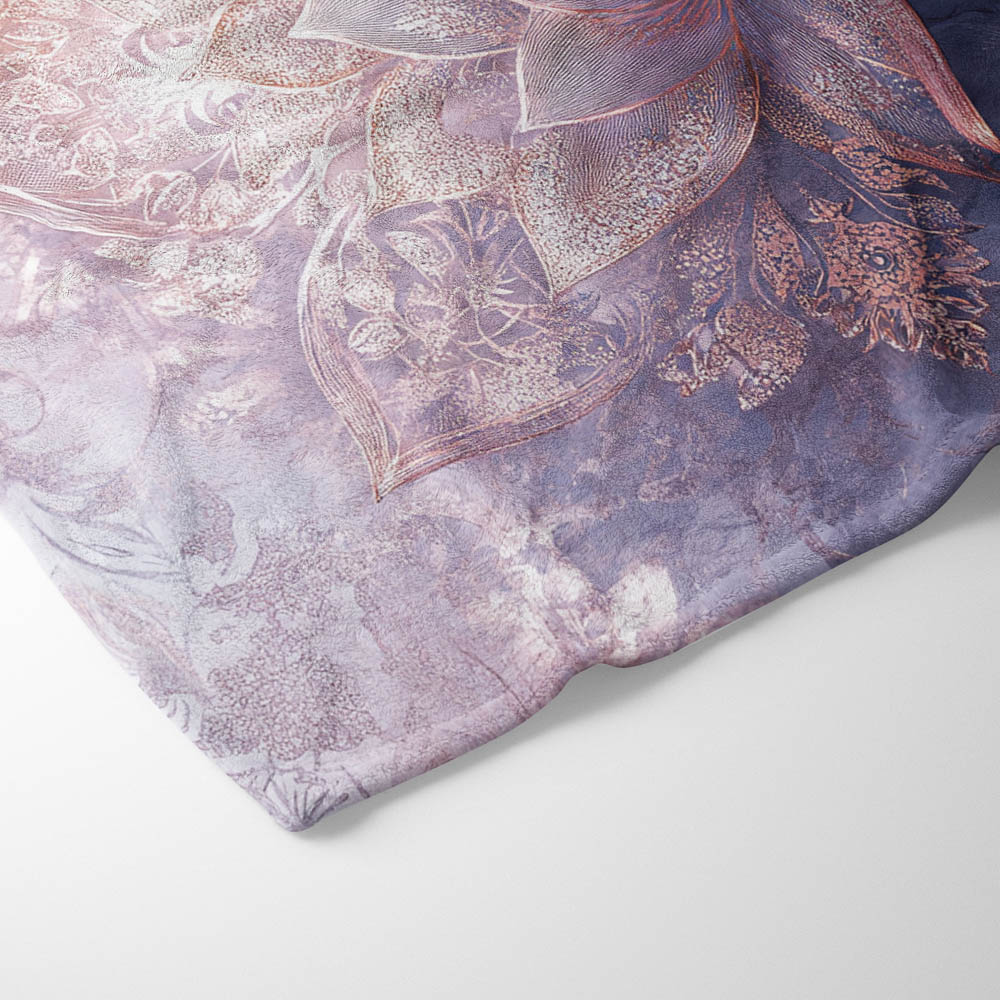 Plaid fleur de lotus zen