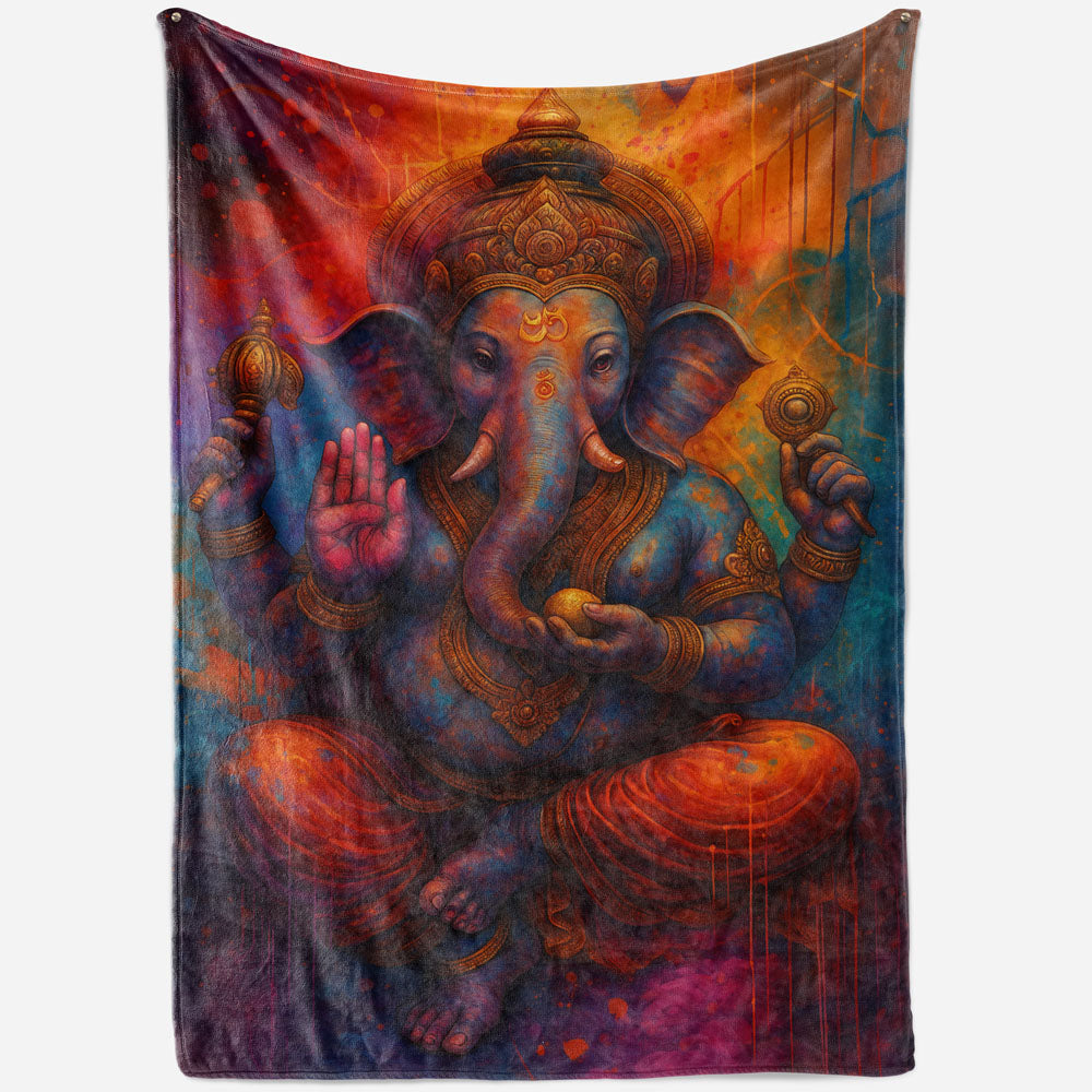 Plaid Ganesh divinité colorée
