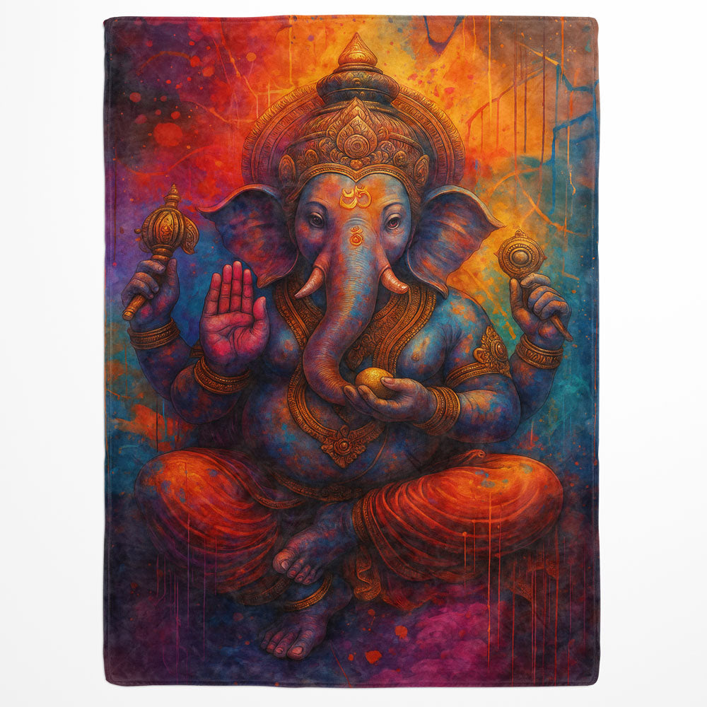 Plaid Ganesh divinité colorée