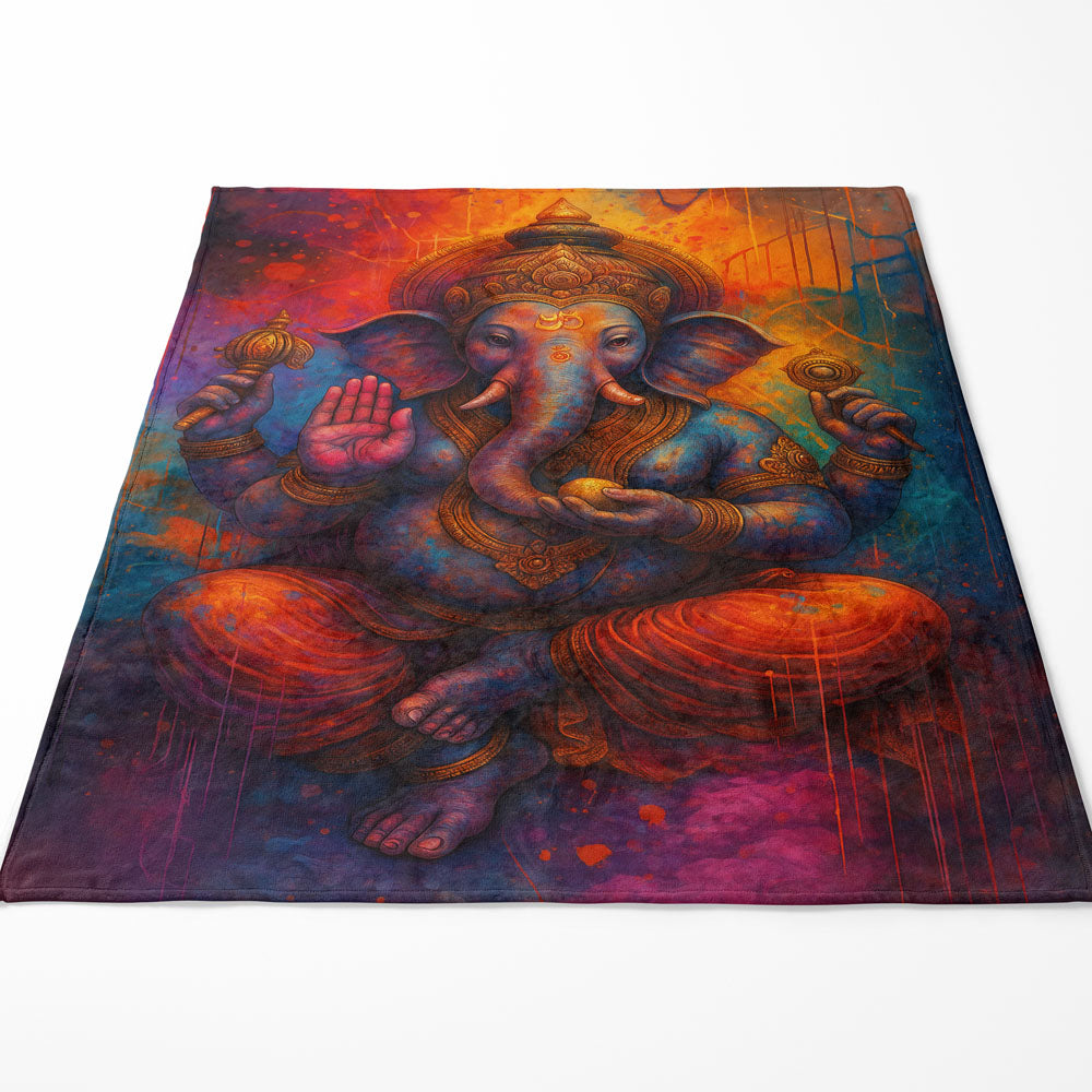 Plaid Ganesh divinité colorée