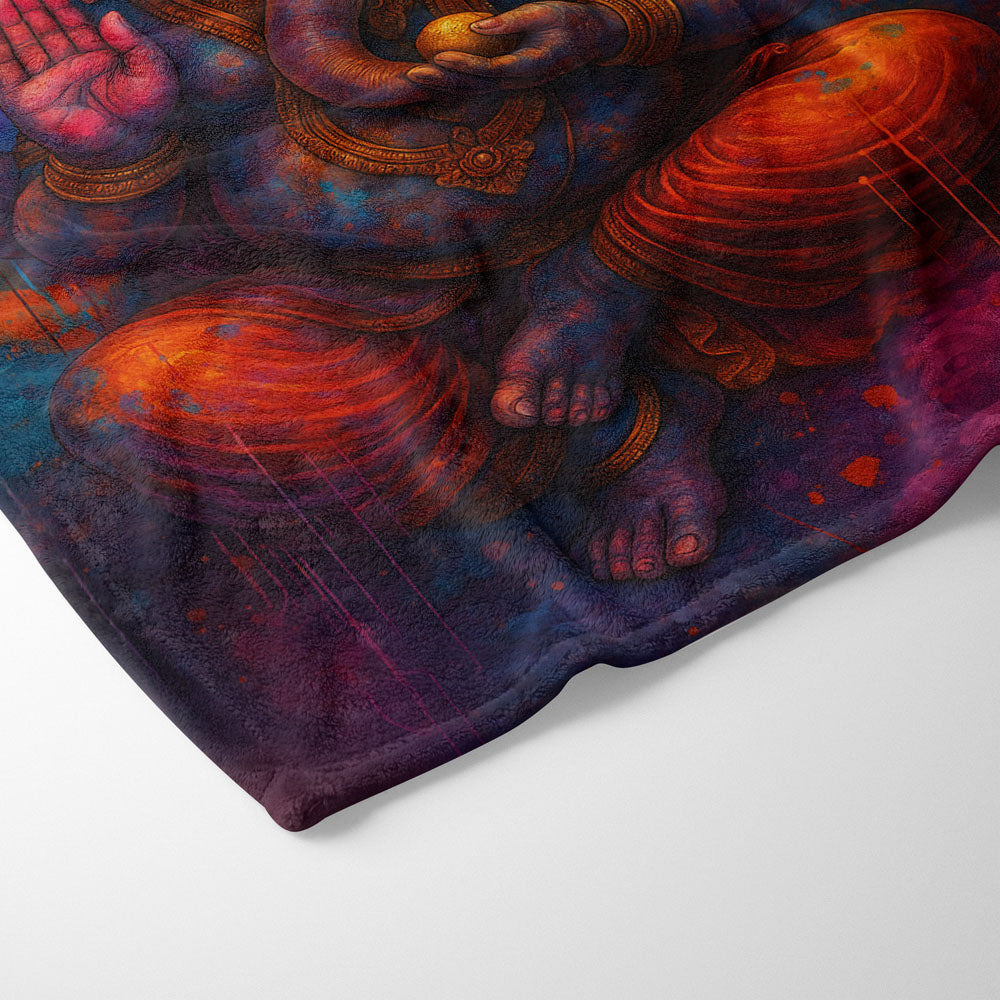 Plaid Ganesh divinité colorée