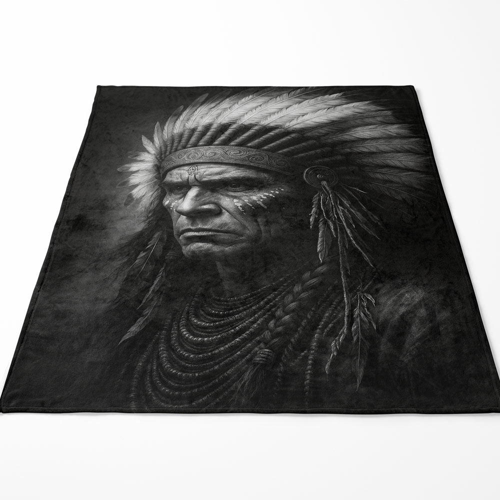 Plaid chef indien noir et blanc