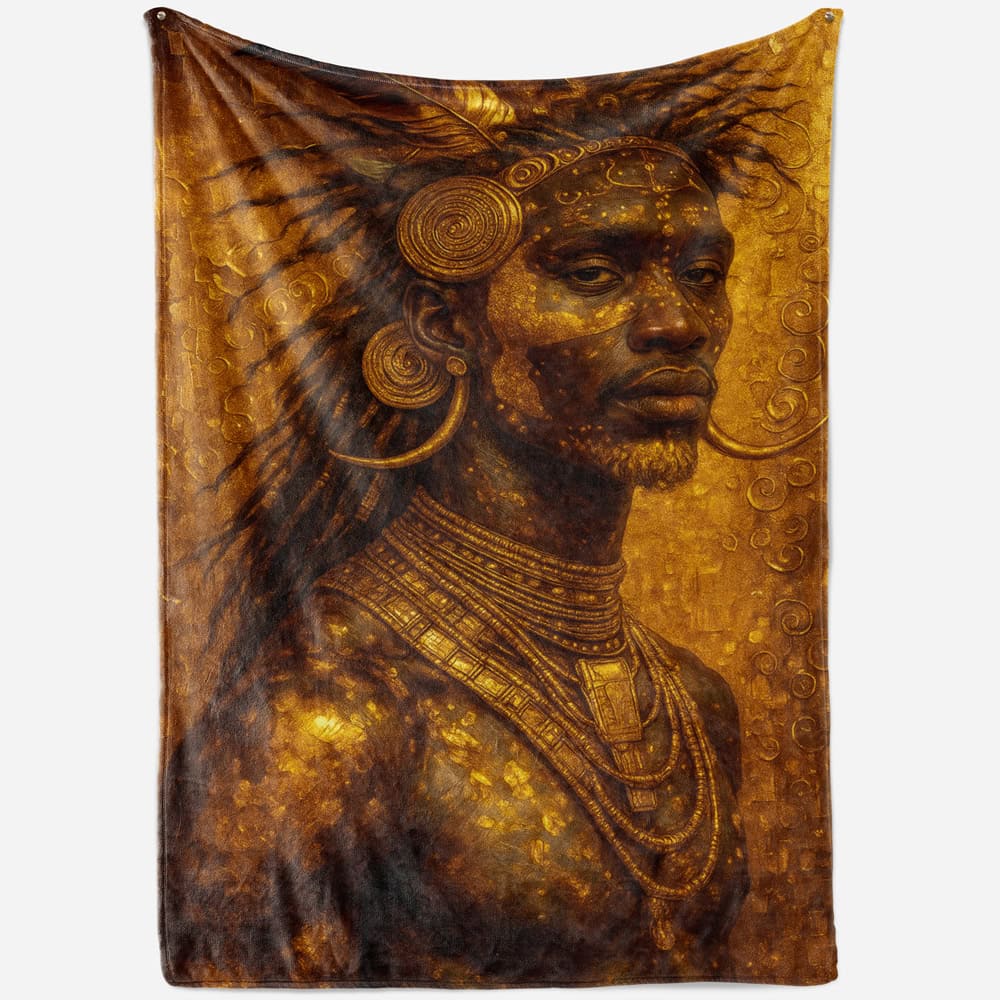 Plaid homme guerrier africain