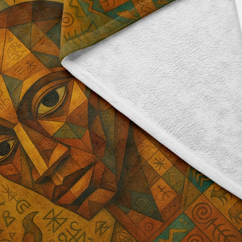 Plaid portrait homme cubisme