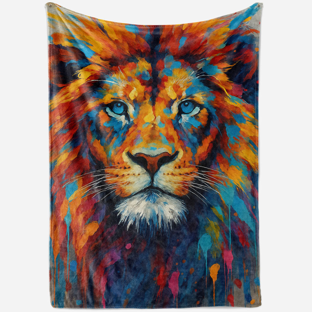Plaid lion multicolore