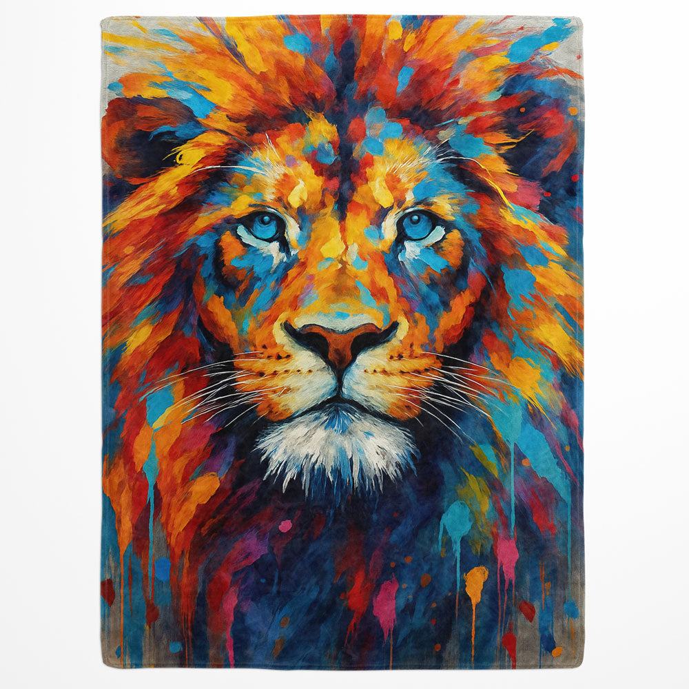 Plaid lion multicolore