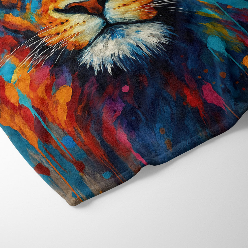 Plaid lion multicolore