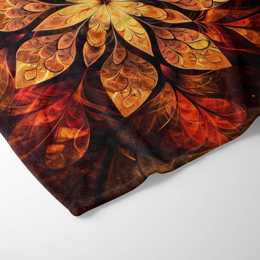 Plaid mandala couleurs automne