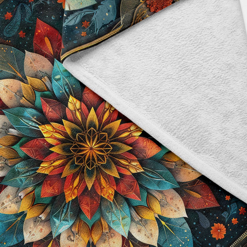 Plaid mandala floral coloré