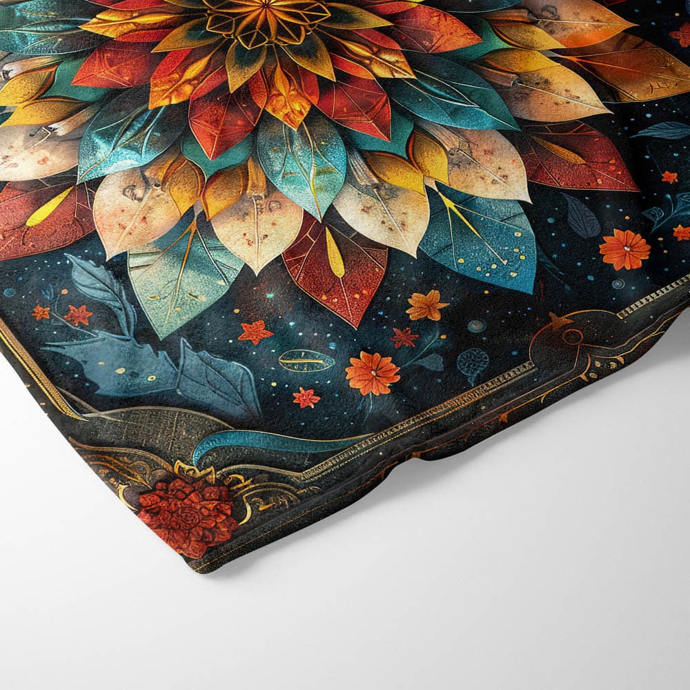 Plaid mandala floral coloré