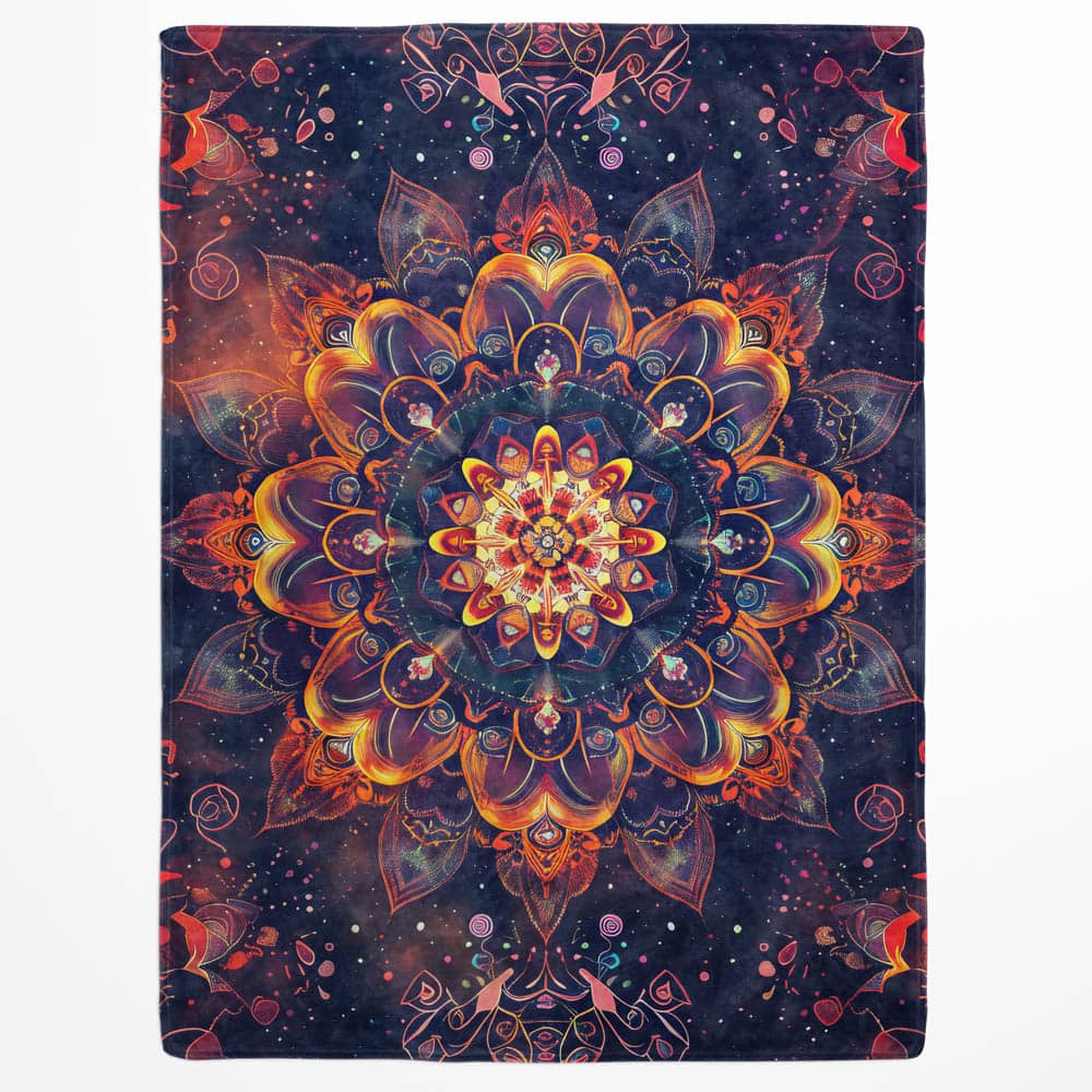 Plaid mandala bohème galaxie