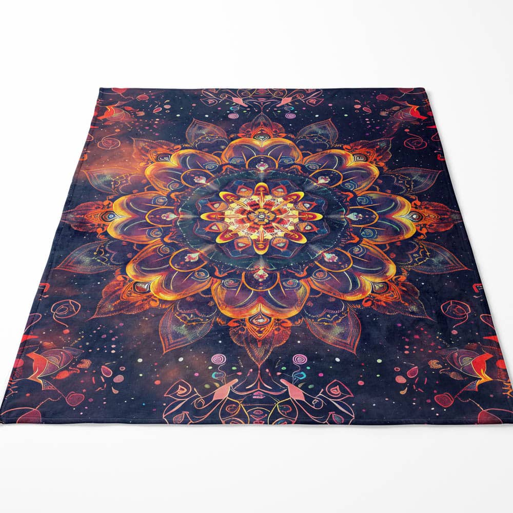 Plaid mandala bohème galaxie