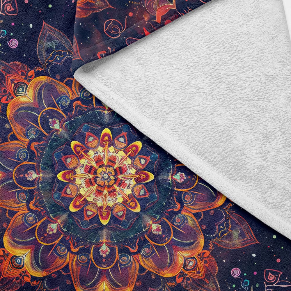 Plaid mandala bohème galaxie