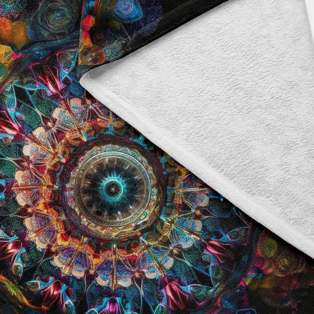 Plaid mandala bohème coloré
