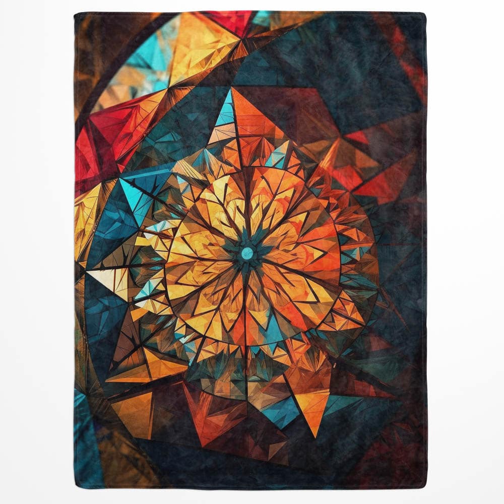 Plaid mandala géométrique coloré