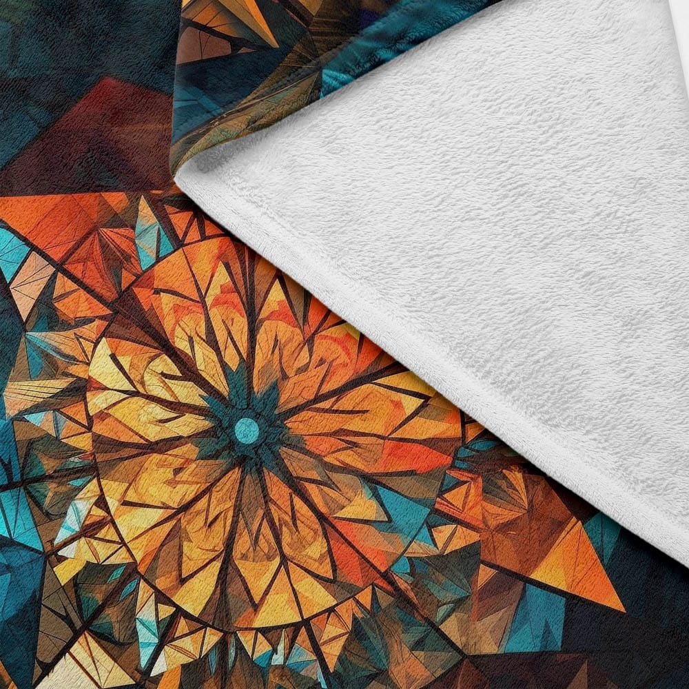 Plaid mandala géométrique coloré