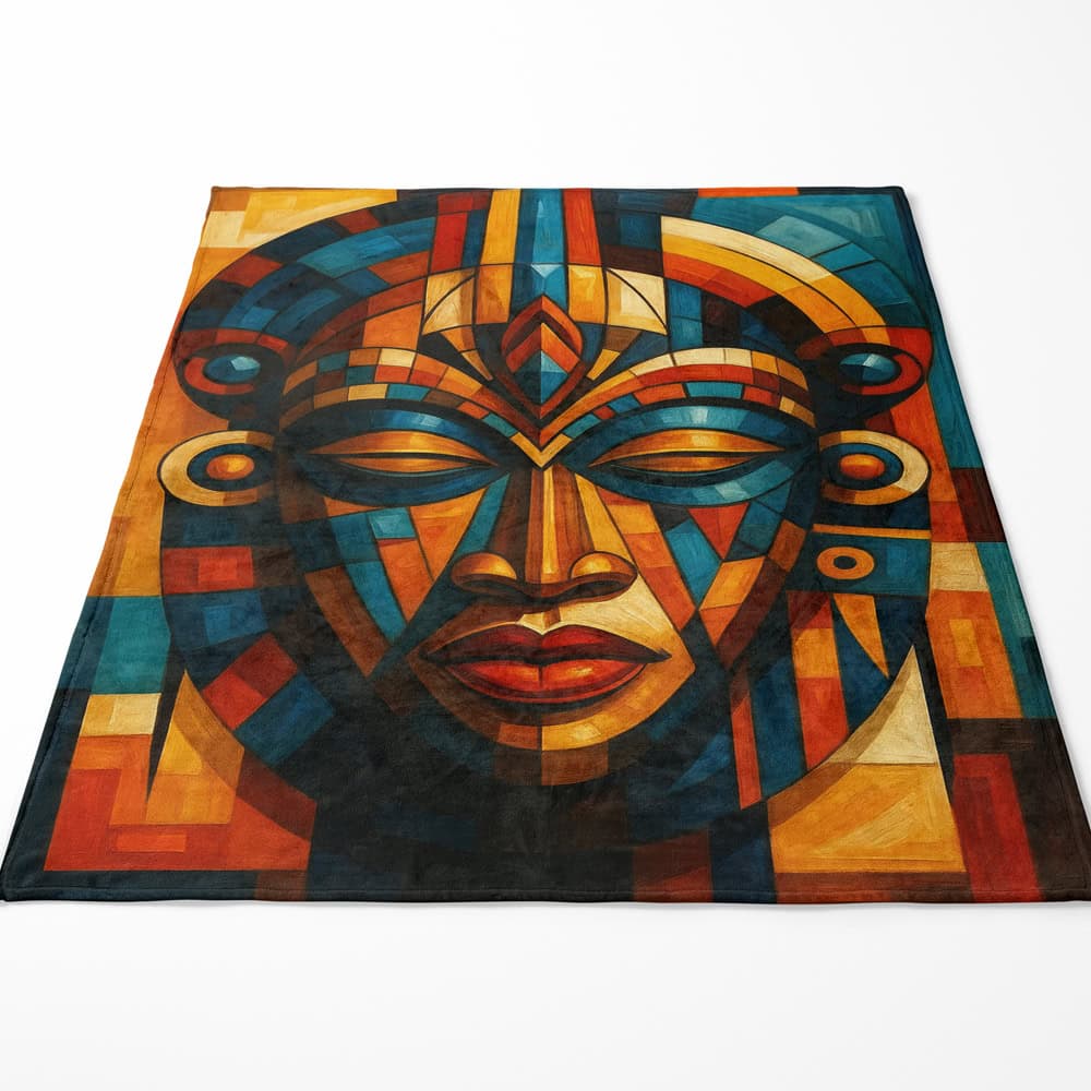 Plaid masque africain