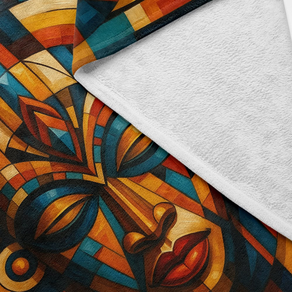 Plaid masque africain