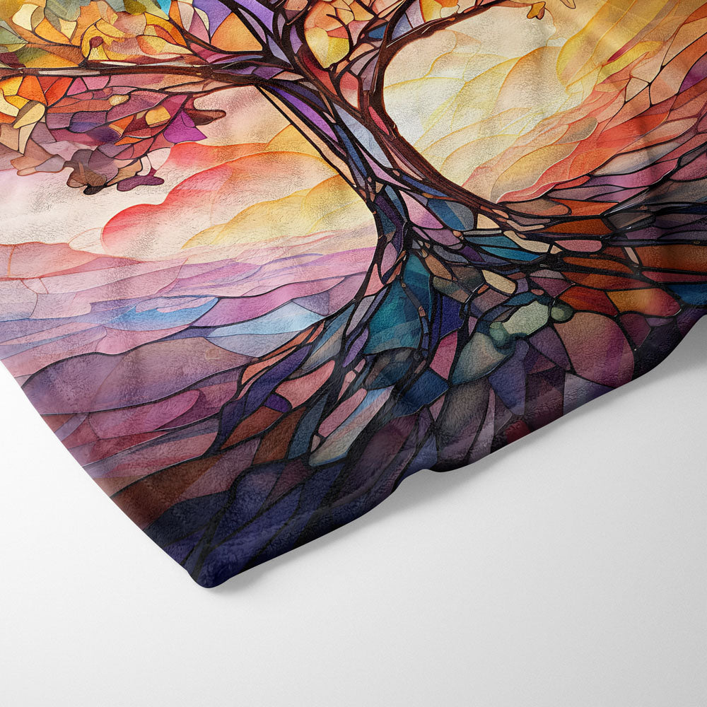 Plaid arbre de vie lumière colorée