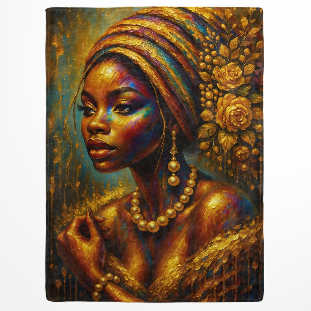 Plaid portait femme africaine