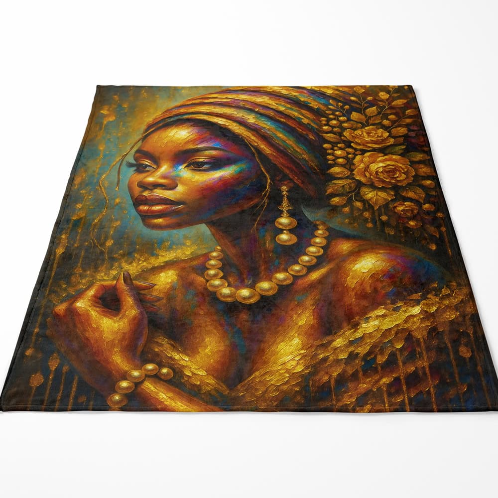 Plaid portait femme africaine