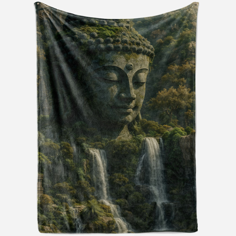 Plaid nature Bouddha statue sacrée