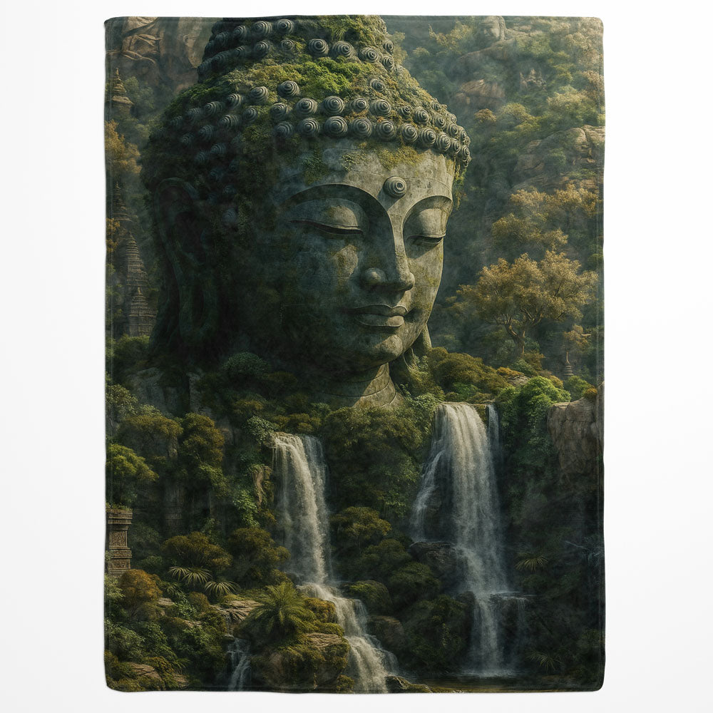 Plaid nature Bouddha statue sacrée