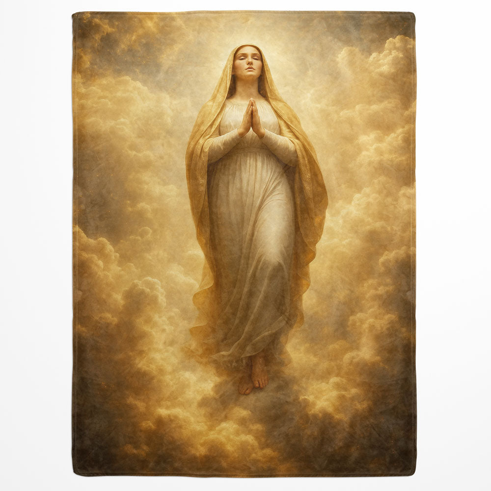 Plaid vierge Marie nuages