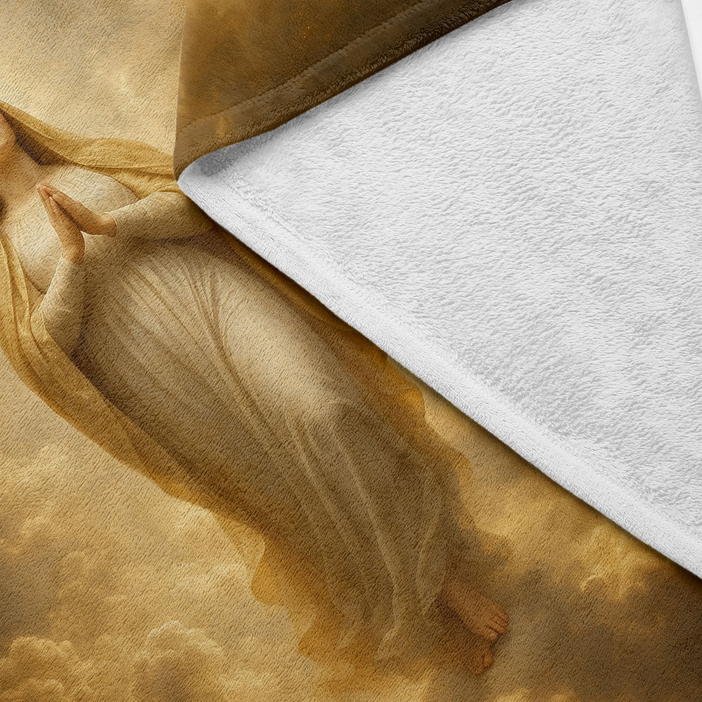 Plaid vierge Marie nuages