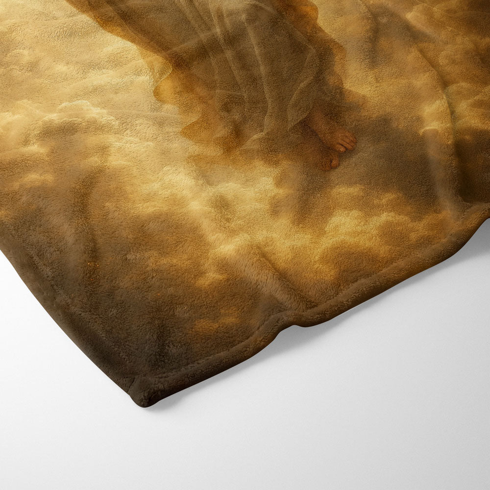 Plaid vierge Marie nuages