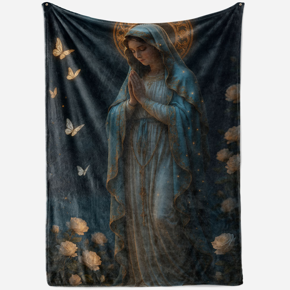Plaid vierge Marie papillons de nuit