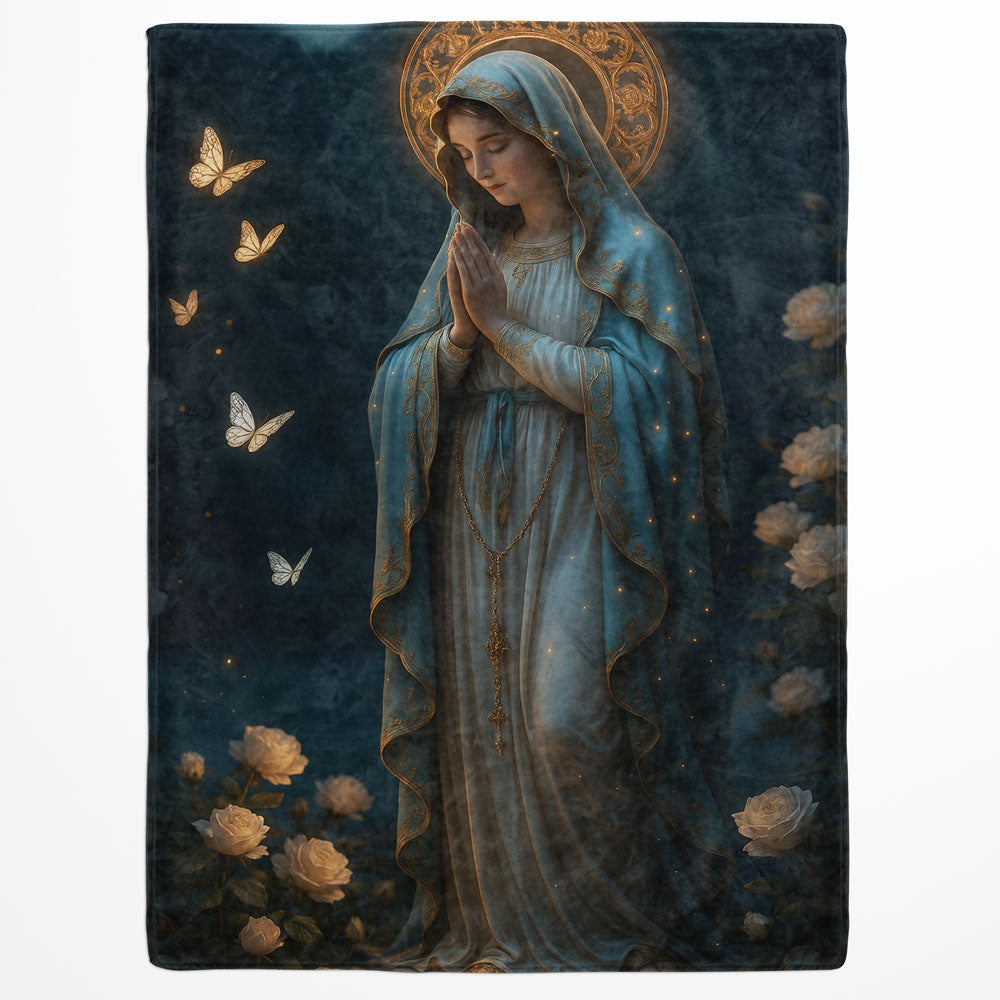 Plaid vierge Marie papillons de nuit