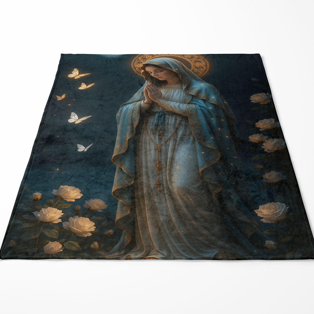 Plaid vierge Marie papillons de nuit