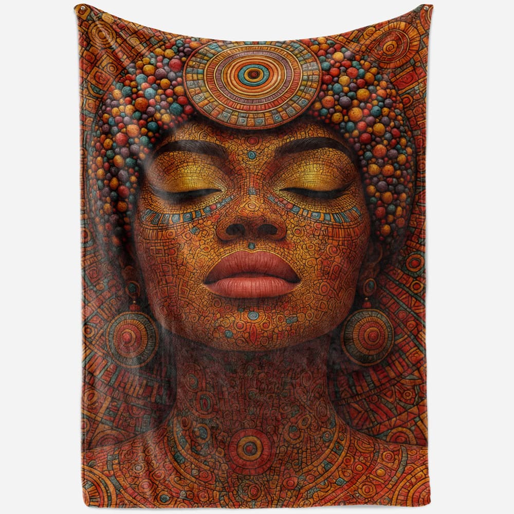 Plaid art visage femme