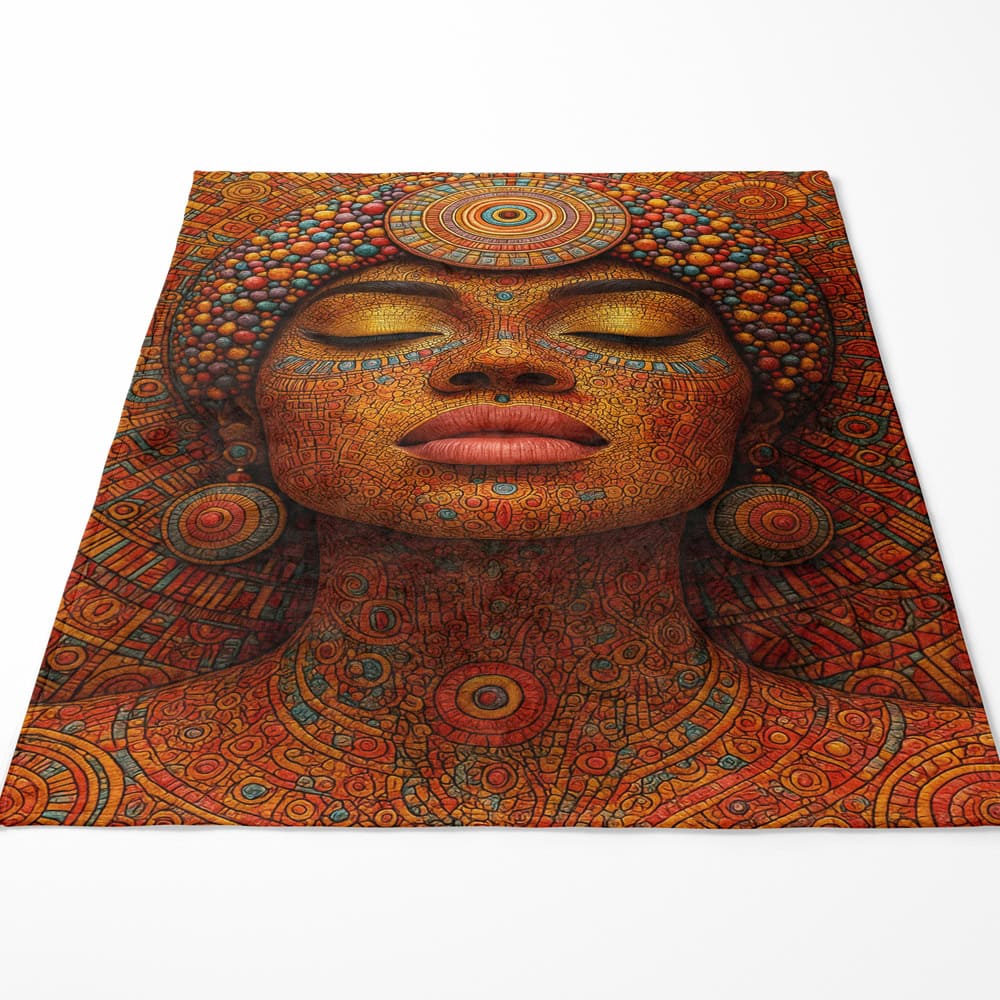 Plaid art visage femme