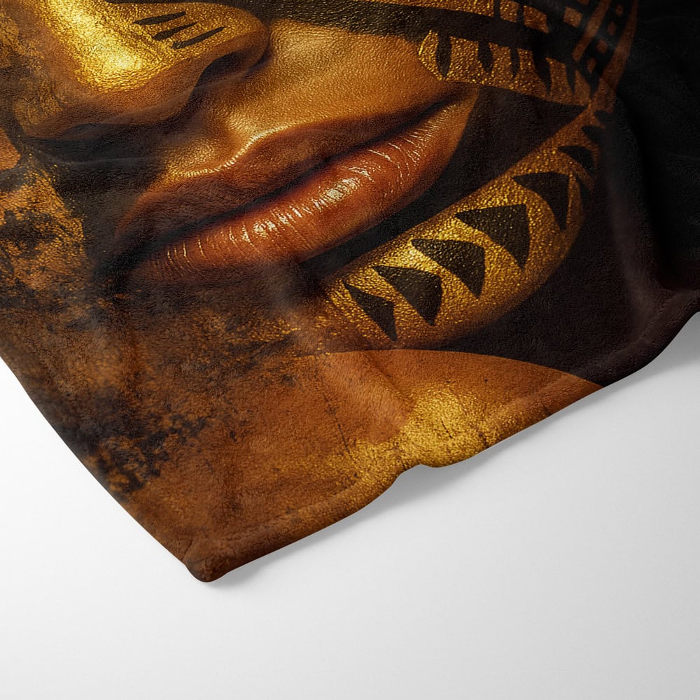 Plaid visage femme tribale