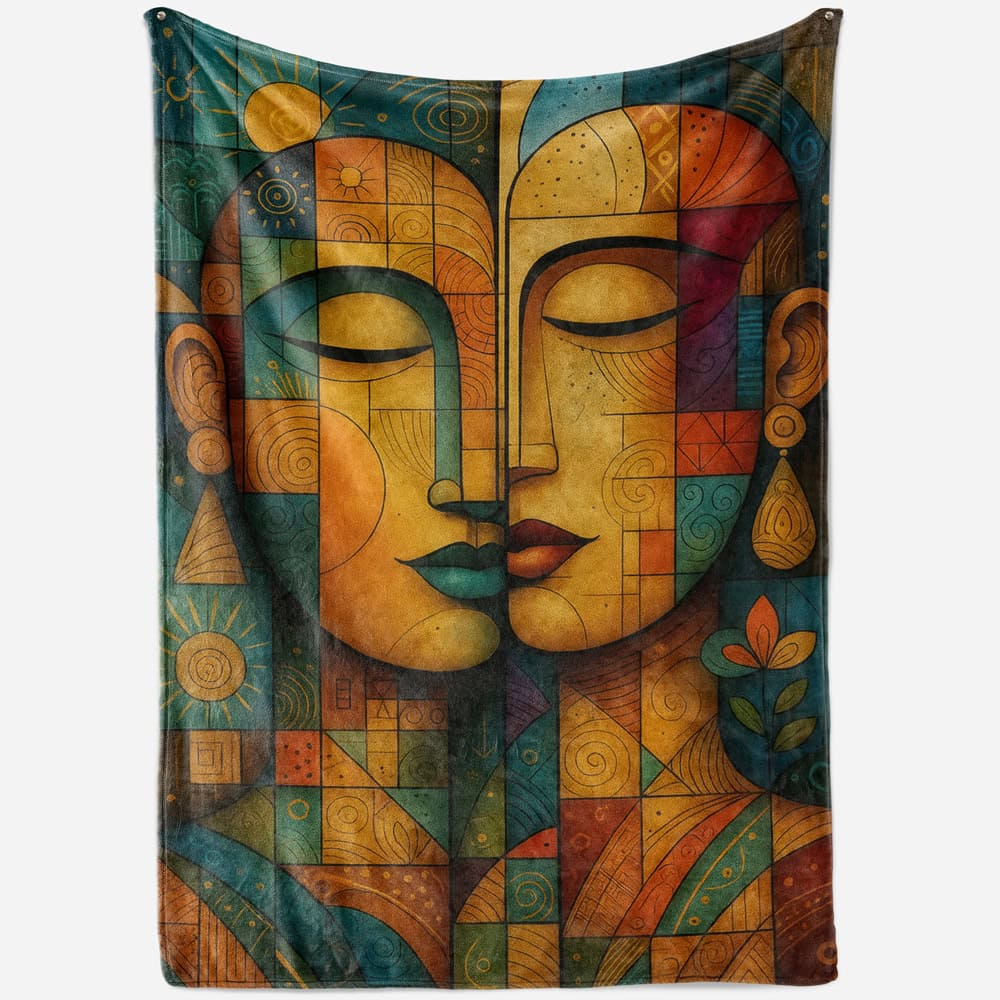 Plaid double visage mosaique